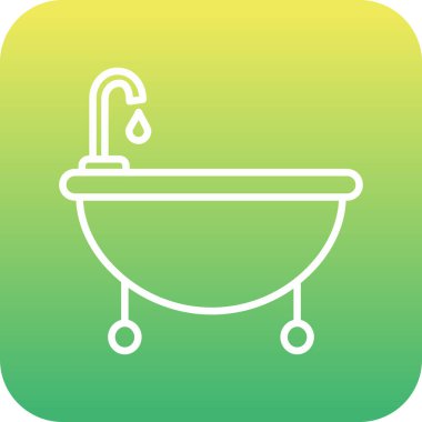 güzel duş vektör çizgisi simgesi