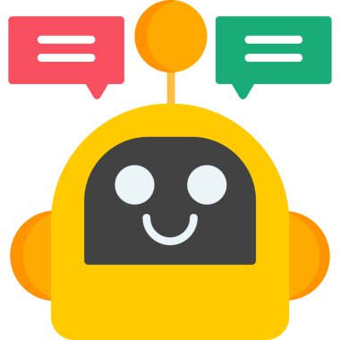 Bir robot simgesinin vektör illüstrasyonu