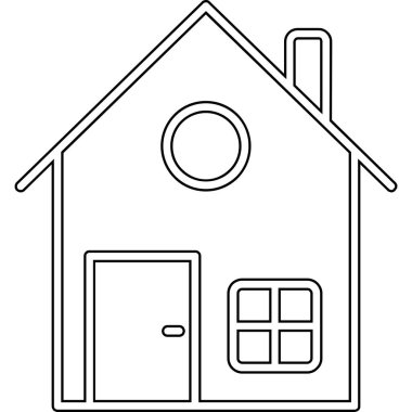 ev simgesi, vektör illüstrasyonu