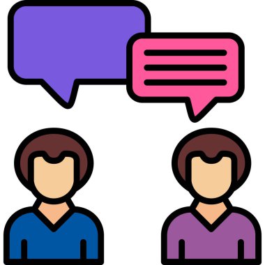 Sohbet simgesi vektör illüstrasyonu