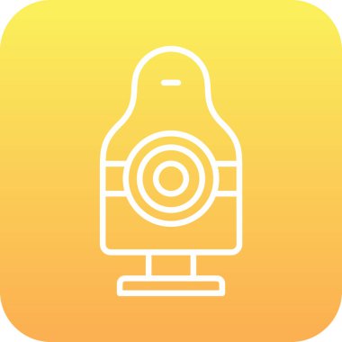 Kamera simgesi soyut arkaplanda izole edildi