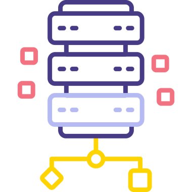 Sunucu. Web simgesi basit illüstrasyon