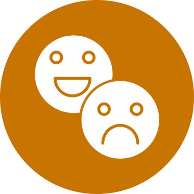 Mutlu yüz ifadeleri. Basit tasarım