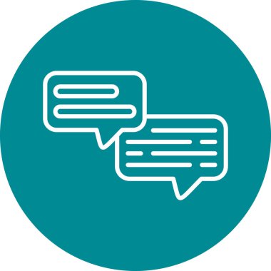 Sohbet simgesi soyut arkaplanda izole edildi