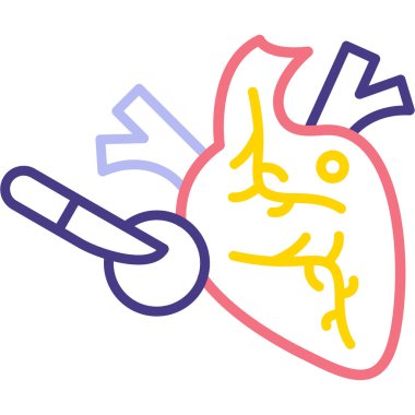 anahtar ile kalp, vektör illüstrasyon