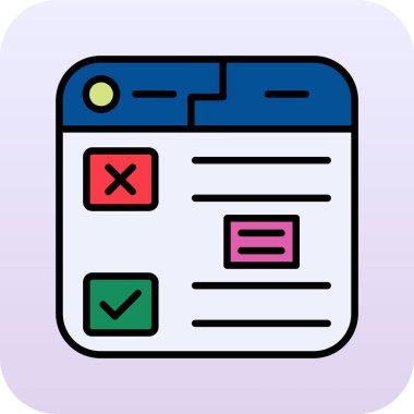 Kontrol listesi simgesi vektör illüstrasyonu