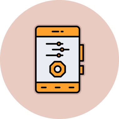 akıllı telefon simgesi vektör illüstrasyonu