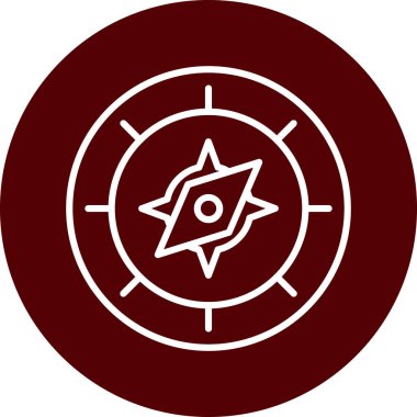 Pusula. Web simgesi basit illüstrasyon