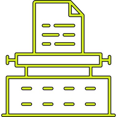 Yazıcı. Web simgesi basit illüstrasyon