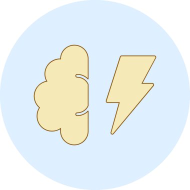 Yıldırım ikonuna vektör web ve mobil uygulaması tasarımı, yıldırım logo kavramı için izole üzerinde beyaz arka plan