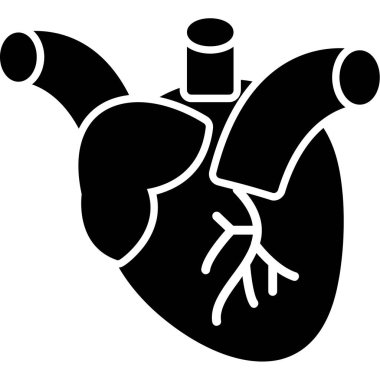 Akciğer organı insan simgesi katı biçimde