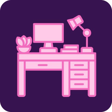 ev mobilyası iç simgesi doldurulmuş ana hatları biçiminde