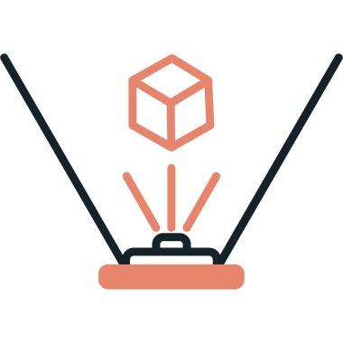 Vektör illüstrasyonu, seo ve web simgesi. Siyah arkaplan ile renk çizgisi simgesi.