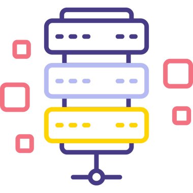 Sunucu. Web simgesi basit illüstrasyon