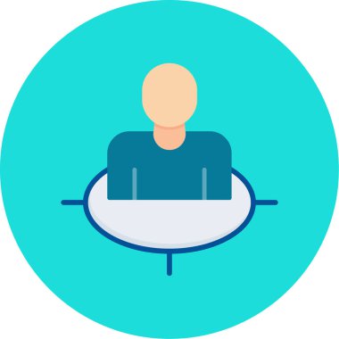 Sandalyedeki bir adamın vektör çizimi