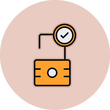 Alarm saat simgesi vektörü. özet çizimi