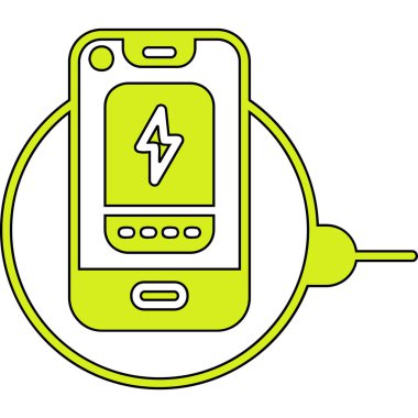 Elektrik şarj sembollü akıllı telefon