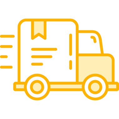 Kamyon ikonu. vektör illüstrasyonu