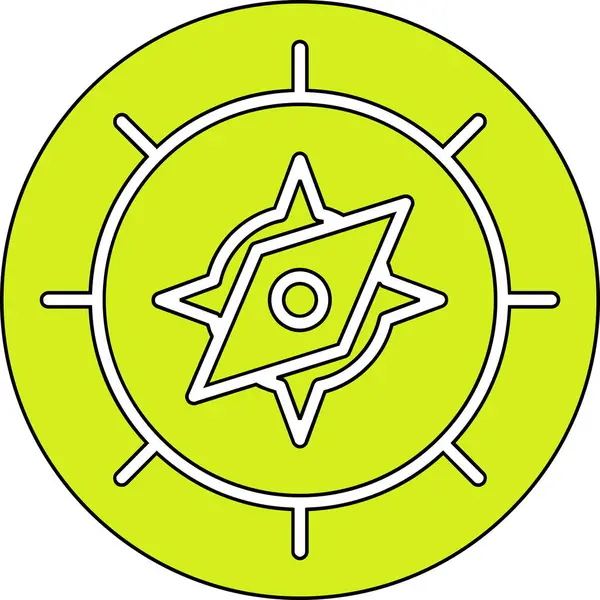 pusula simgesi, vektör illüstrasyonu