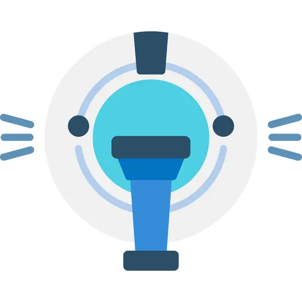 Basit mavi mikrofon simgesi tasarımı