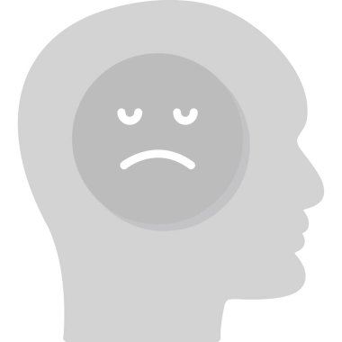 Üzgün bir yüzün vektör çizimi