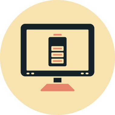 Bilgisayar. Web simgesi basit illüstrasyon