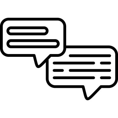 Sohbet baloncuğu ileti ikonu vektör özeti çizimi