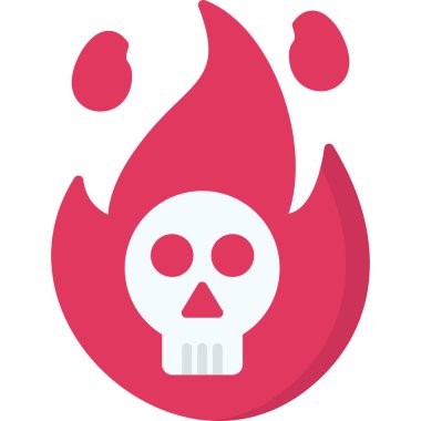 Yangın. Web simgesi basit illüstrasyon