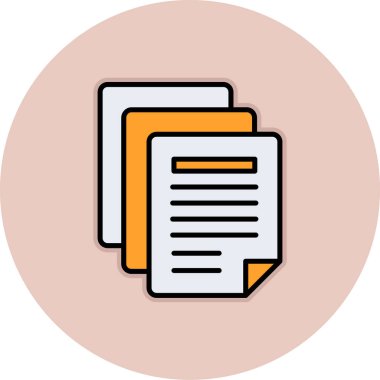 Belge. Web simgesi basit illüstrasyon