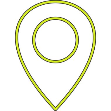 harita pin ikonu vektör illüstrasyonu