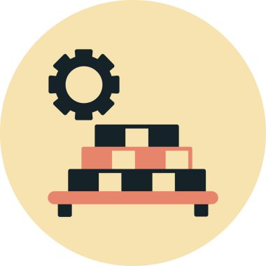 Teslimat. Web simgesi basit illüstrasyon