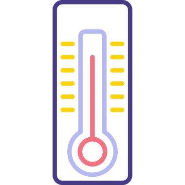 Termometre. Web simgesi basit illüstrasyon