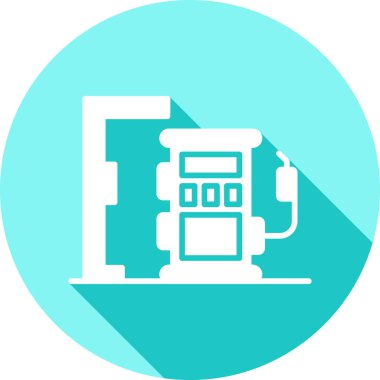 Benzin istasyonu. Basit resimleme