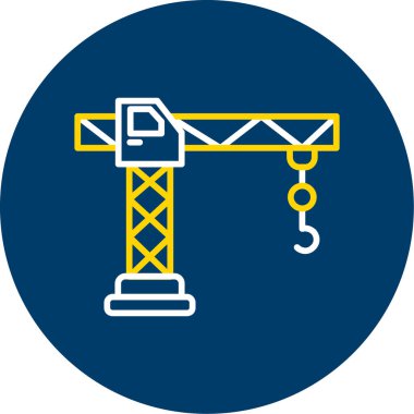 Vinç vektör ince çizgi simgesi