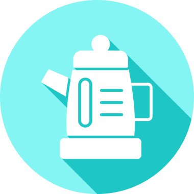 Elektrikli su ısıtıcısı simgesi. vektör çizim