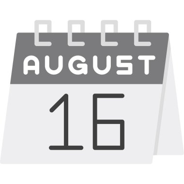 Takvimle birlikte bir simgenin vektör illüstrasyonu