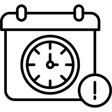 Saat. Web simgesi basit illüstrasyon