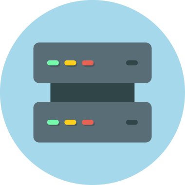 Sunucu. Web simgesi vektör illüstrasyonu