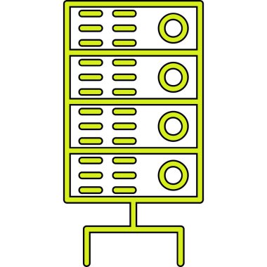 veri sunucusu simgesi, vektör illüstrasyonu