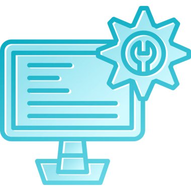 Bilgisayar. Web simgesi basit illüstrasyon