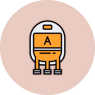 Robot makine simgesi, basit vektör çizim