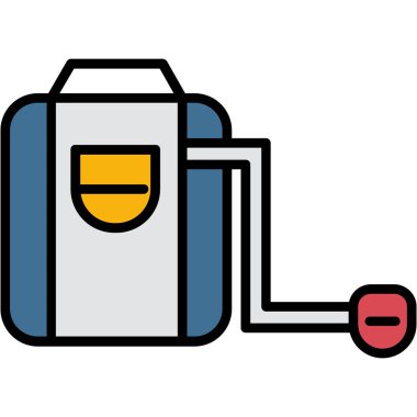 sırt çantası simgesi vektör illüstrasyonu