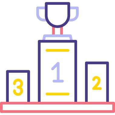 Podyum. Web simgesi basit illüstrasyon