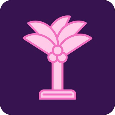 Çiçek ikonu. düz resimleme