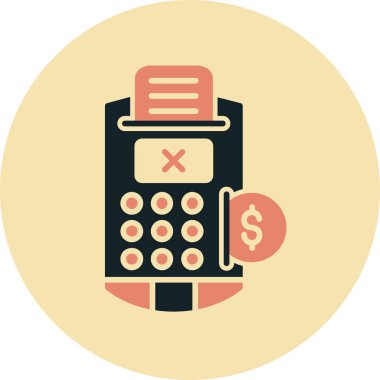 pos terminal simgesi vektör illüstrasyonu