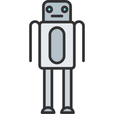robot ikon vektör illüstrasyonu