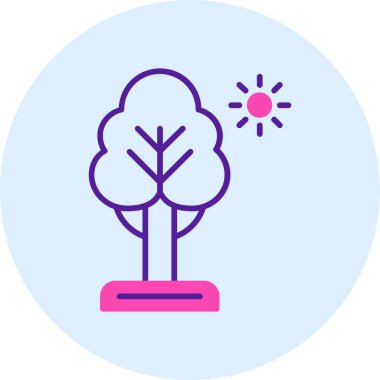 Ağaç. Web simgesi basit illüstrasyon