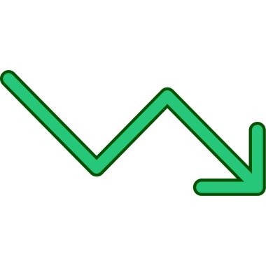 Green Arrow yukarı bakıyor. vektör simgesi