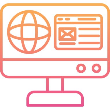 tarayıcı web tasarım simgesi, vektör illüstrasyonu