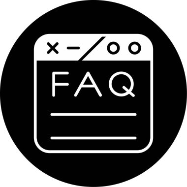Faq simge vektör illüstrasyonu
